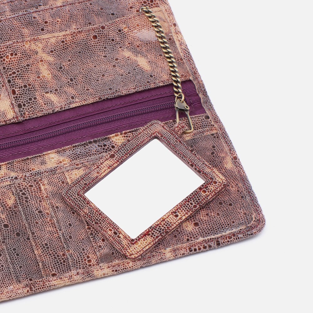 Hobo | Rachel Continental Wallet in Printed Leather - Autumn Sky