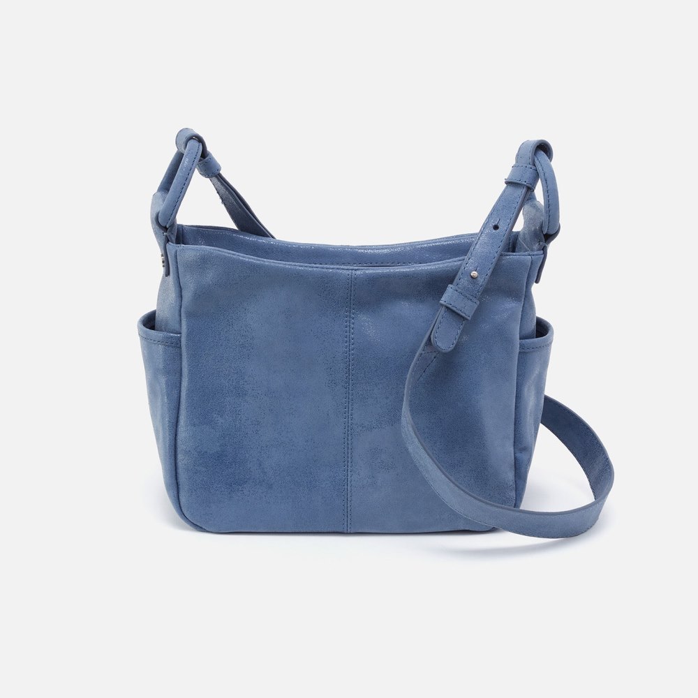 Hobo | Sheila Crossbody in Buffed Leather - Azure