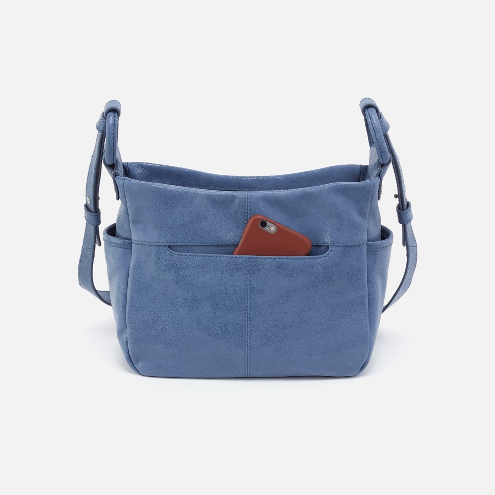 Hobo | Sheila Crossbody in Buffed Leather - Azure