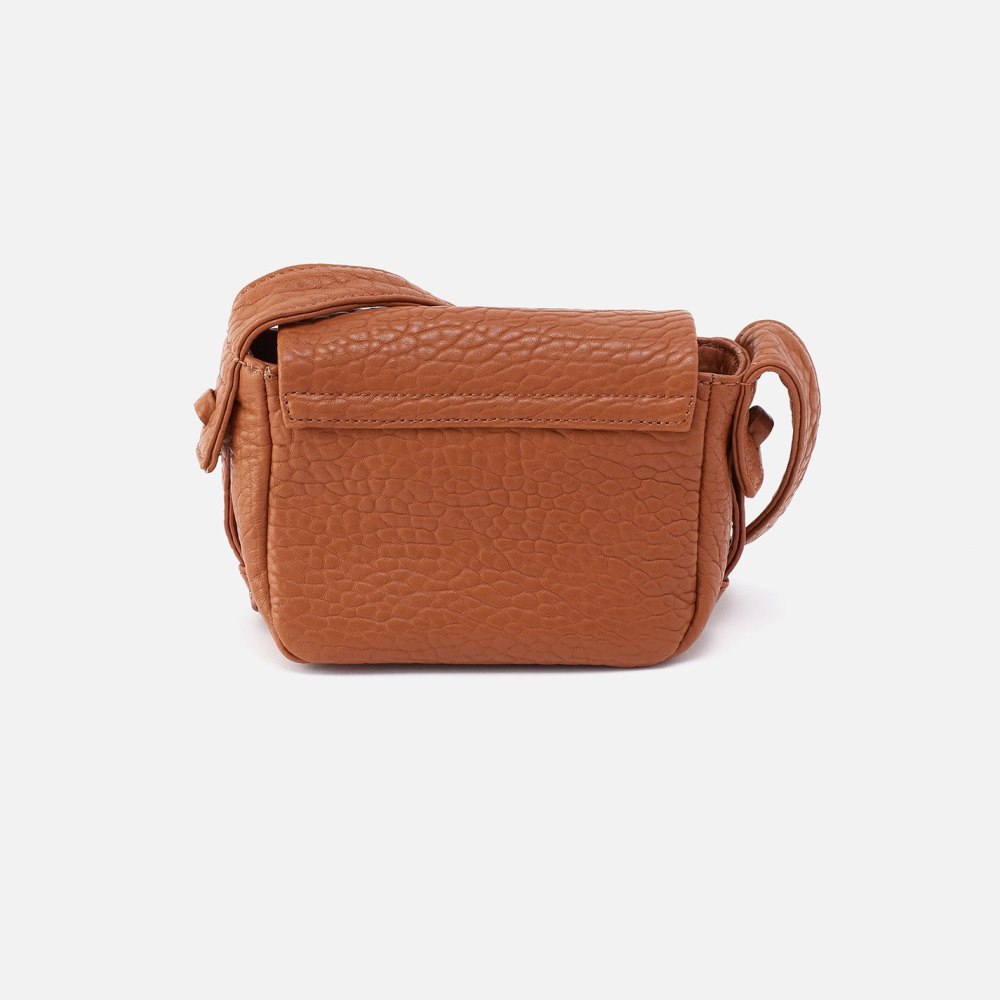 Hobo | Bonita Mini Messenger Crossbody in Bubble Pebbled Leather - Brown