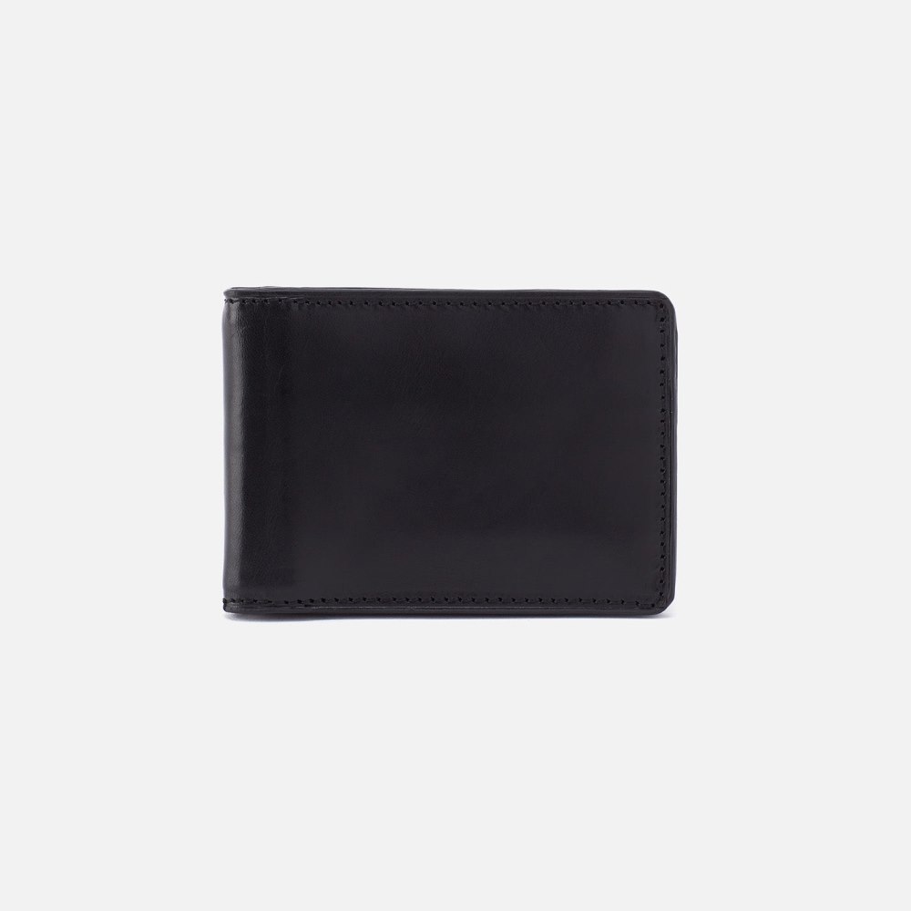 Hobo | Navigator Money Clip Wallet in Aston Leather - Black