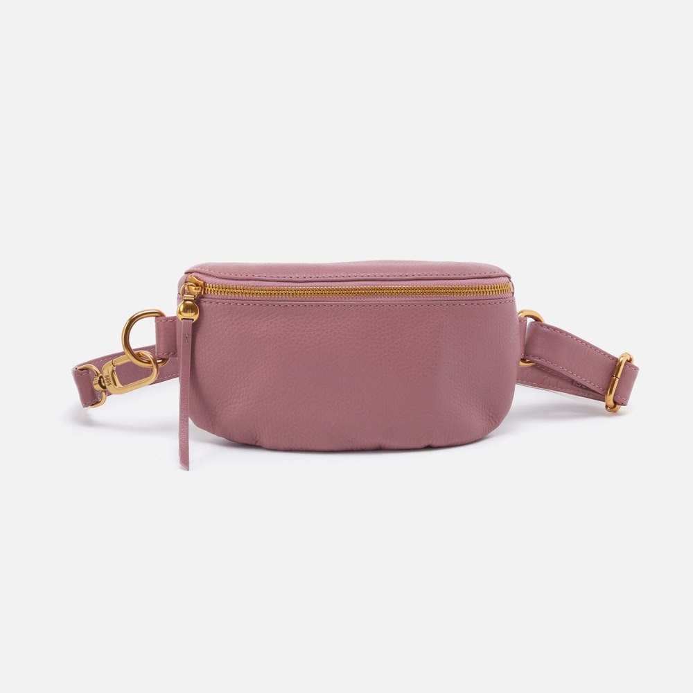 Hobo | Fern Belt Bag in Pebbled Leather - Mauve - Click Image to Close