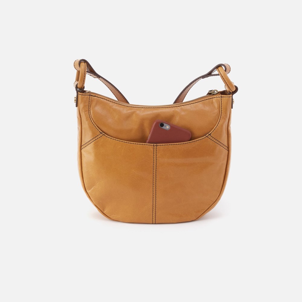 Hobo | Sheila Scoop Crossbody in Polished Leather - Natural