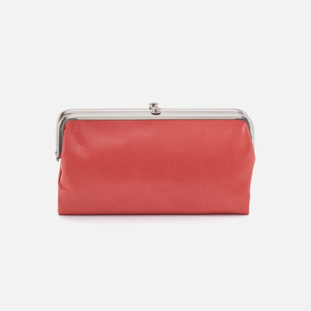 Hobo | Lauren Clutch-Wallet in Polished Leather - Cherry Blossom - Click Image to Close