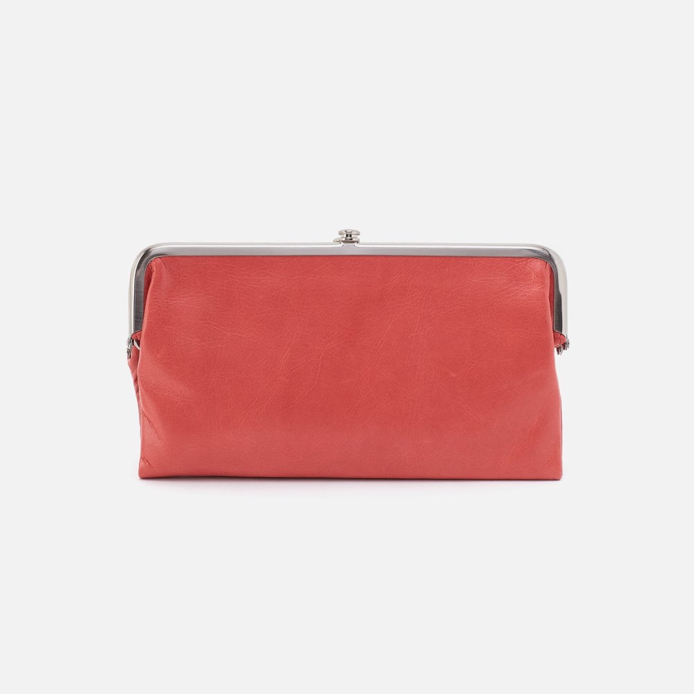 Hobo | Lauren Clutch-Wallet in Polished Leather - Cherry Blossom