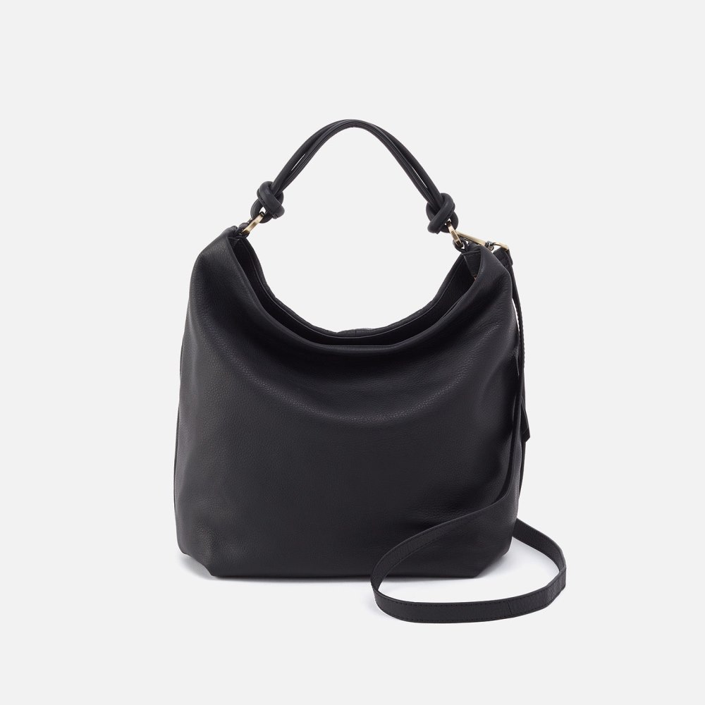 Hobo | Lindley Hobo in Soft Pebbled Leather - Black - Click Image to Close