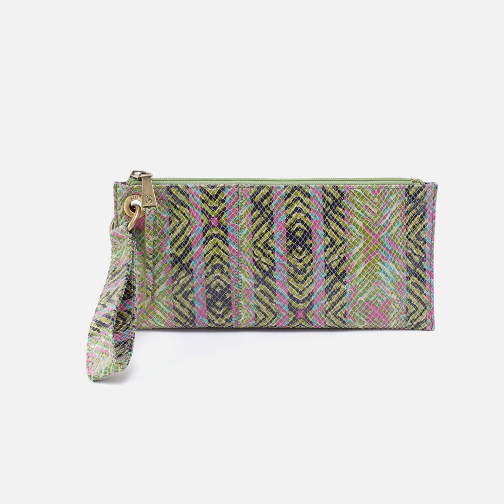 Hobo | Vida Wristlet in Printed Leather - Geo Diamond Print - Click Image to Close