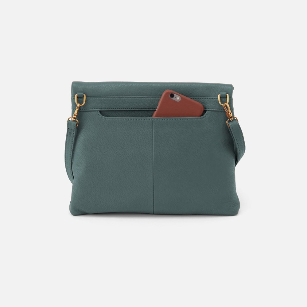 Hobo | Draft Crossbody in Pebbled Leather - Sage Leaf