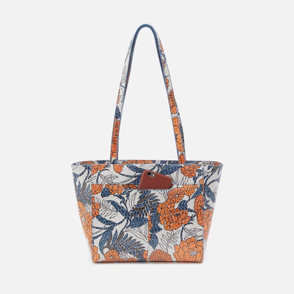 Hobo | Haven Tote in Printed Leather - Orange Blossom