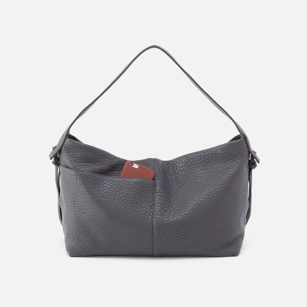 Hobo | Bonita Hobo in Bubble Pebbled Leather - Grey