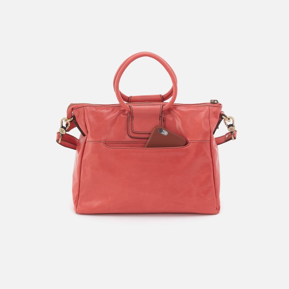 Hobo | Sheila Medium Satchel in Polished Leather - Cherry Blossom