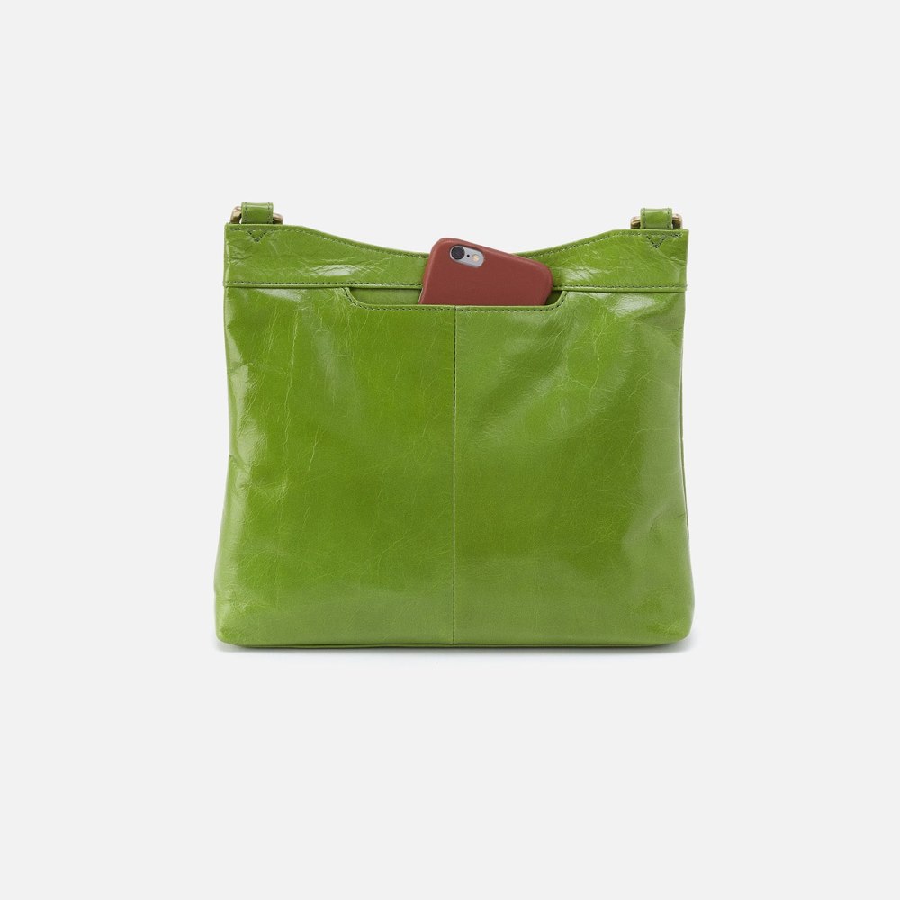 Hobo | Cambel Crossbody in Polished Leather - Garden Green