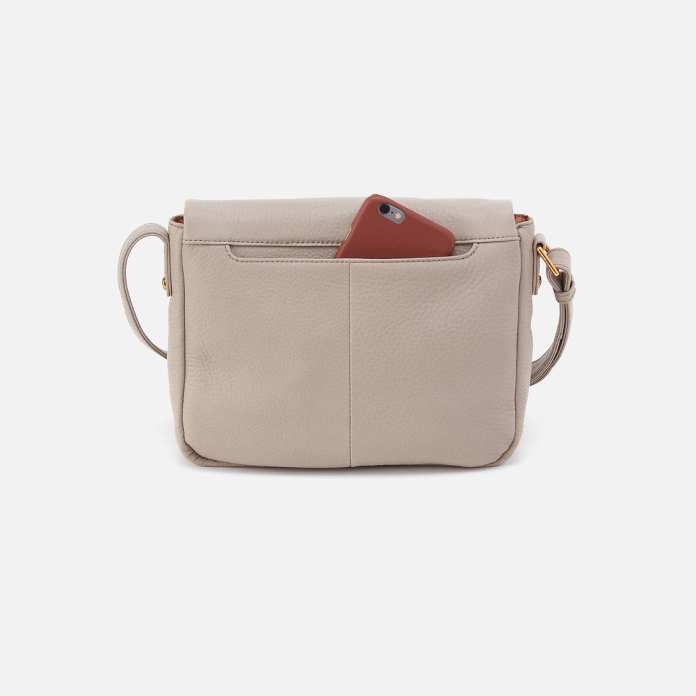 Hobo | Fern Messenger Crossbody in Pebbled Leather - Taupe