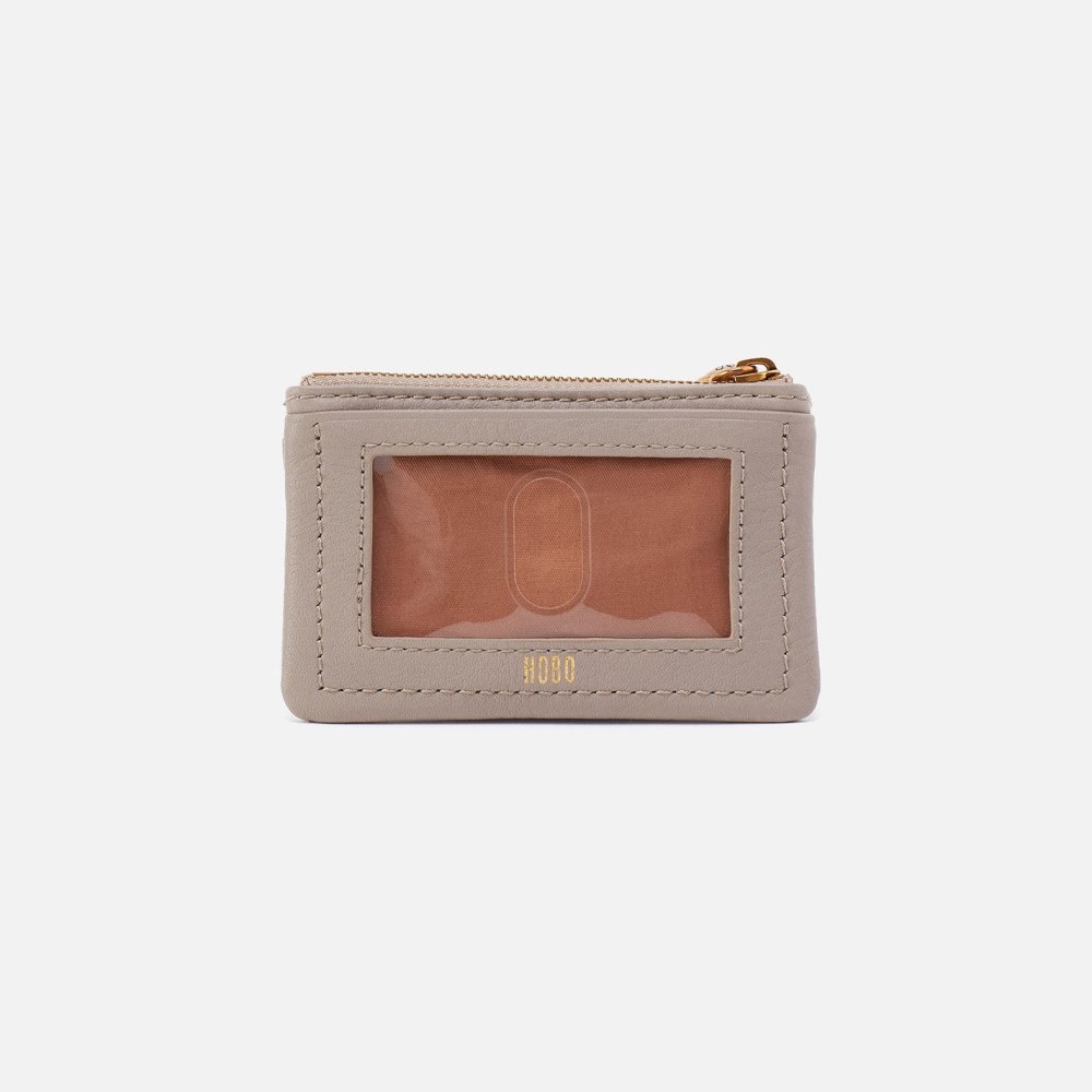 Hobo | Lumen Card Case in Pebbled Leather - Taupe