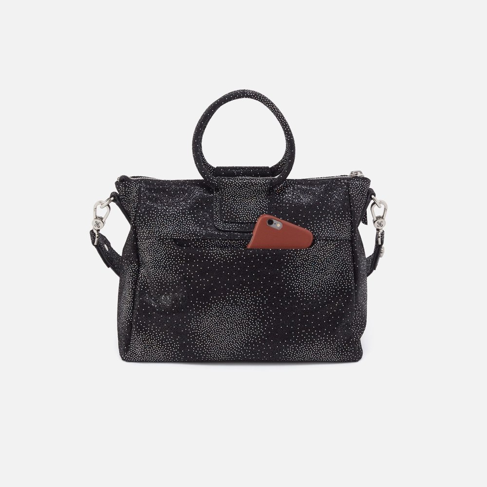 Hobo | Sheila Medium Satchel in Printed Leather - Silver Galaxy