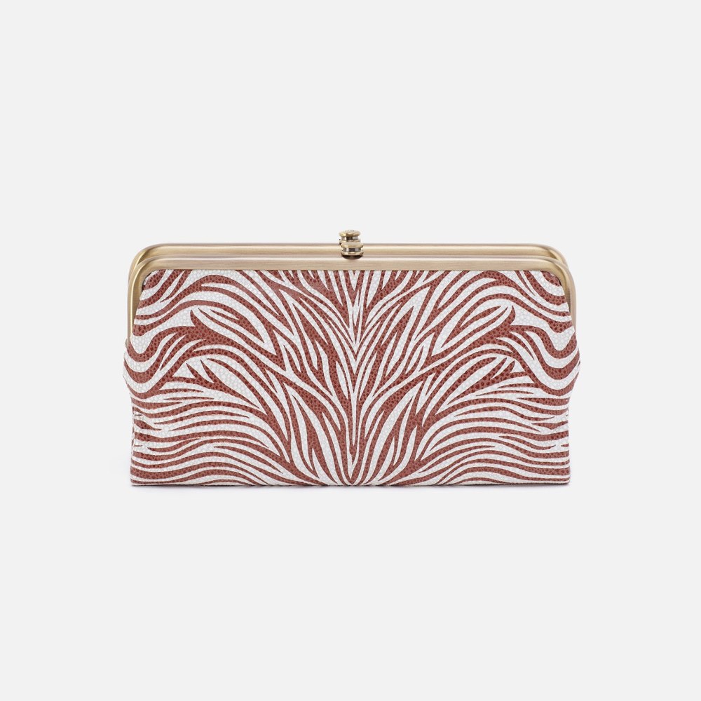 Hobo | Lauren Clutch-Wallet in Printed Leather - Ginger Zebra