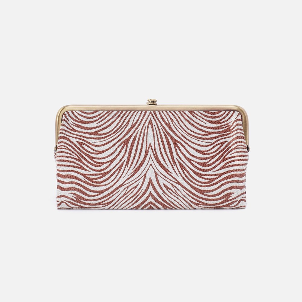 Hobo | Lauren Clutch-Wallet in Printed Leather - Ginger Zebra