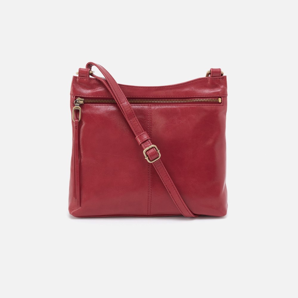 Hobo | Cambel Crossbody in Polished Leather - Cranberry