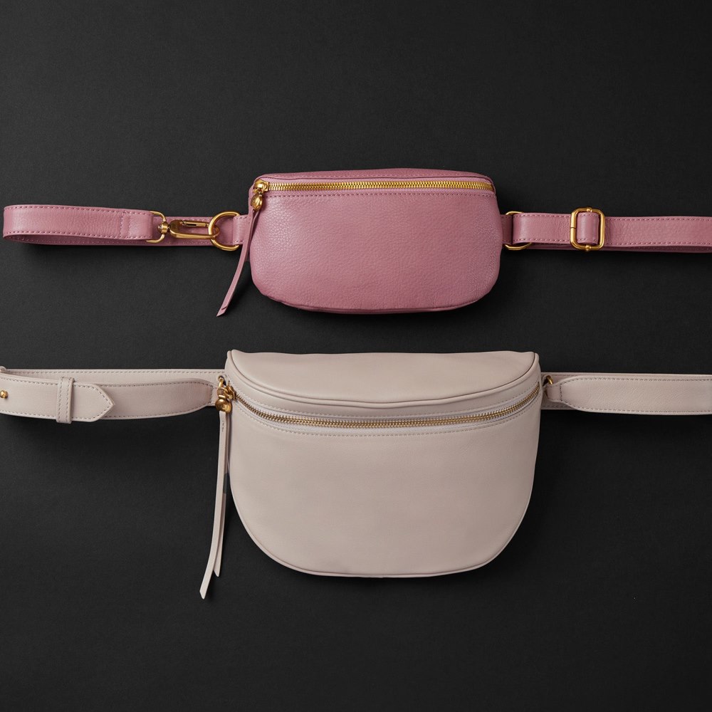 Hobo | Fern Belt Bag in Pebbled Leather - Mauve