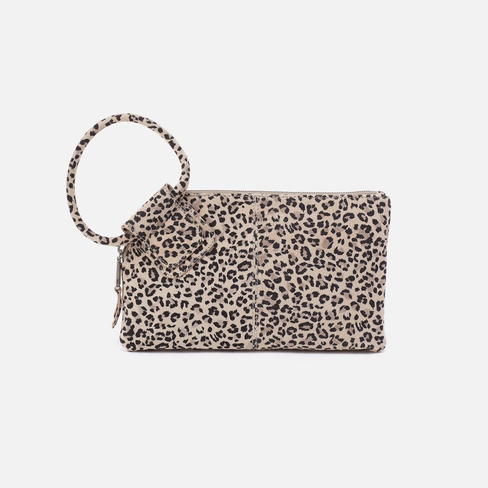 Hobo | Sable Wristlet in Printed Leather - Mini Leopard - Click Image to Close