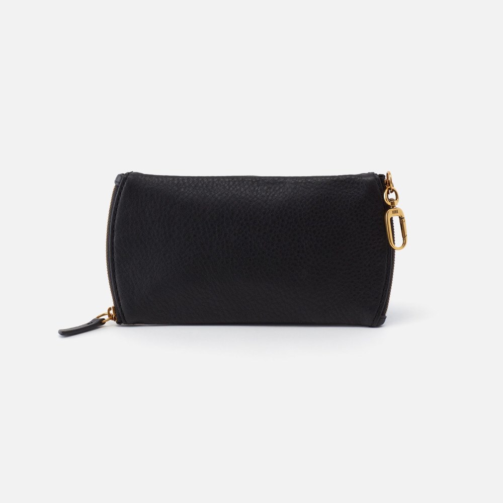 Hobo | Spark Double Eyeglass Case in Pebbled Leather - Black