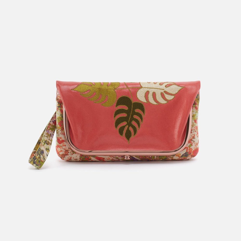 Hobo | Lauren Wristlet in Mixed Leathers - Cherry Blossom - Click Image to Close