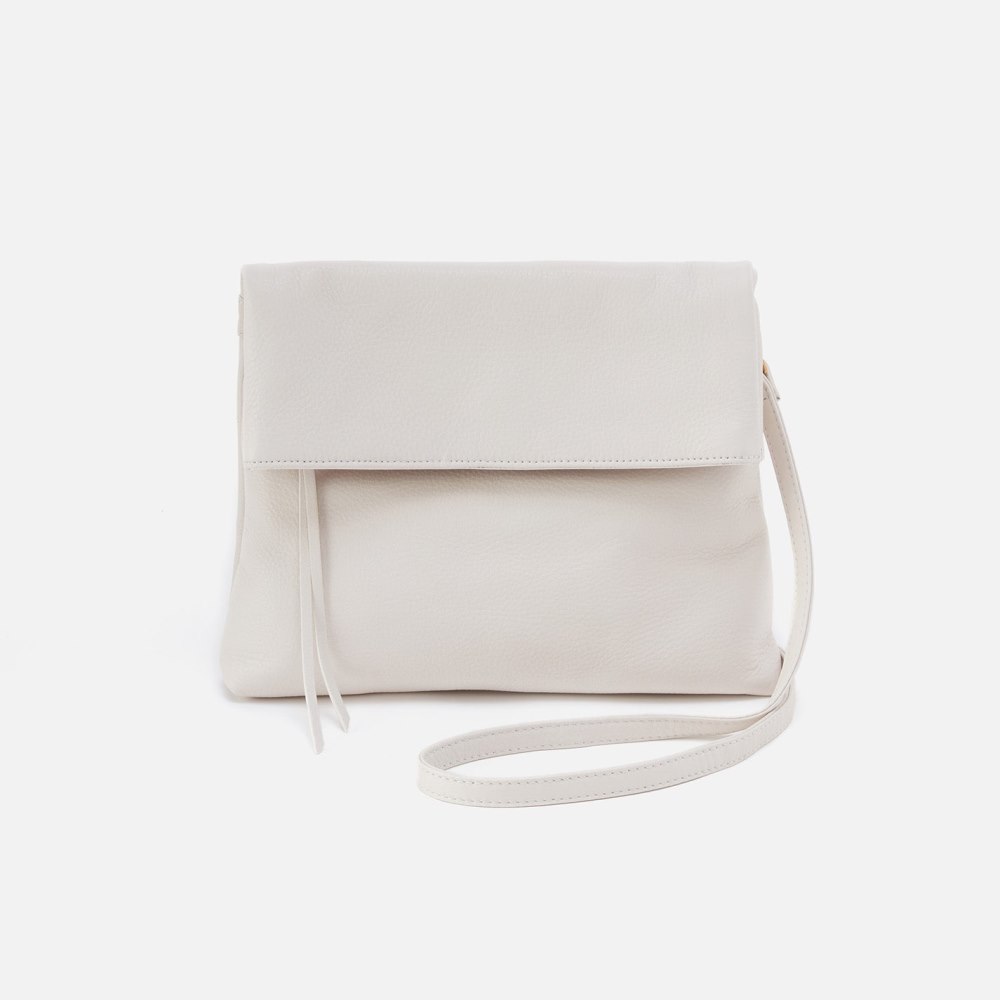 Hobo | Draft Crossbody in Pebbled Leather - White