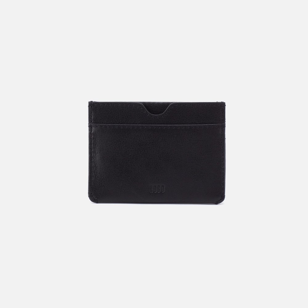 Hobo | Men's Credit Card Wallet in Silk Napa Leather - Black