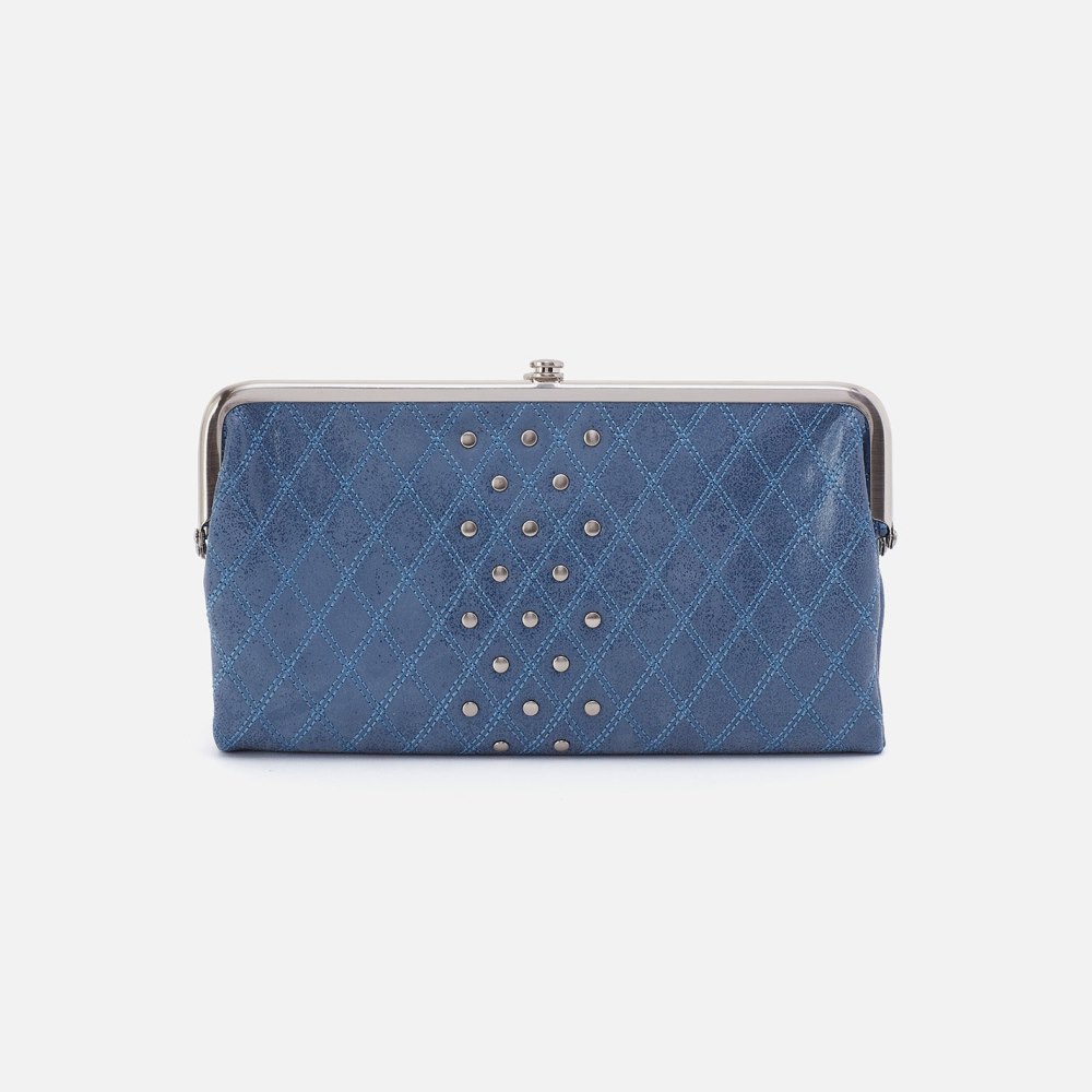 Hobo | Lauren Clutch-Wallet in Buffed Leather - Azure