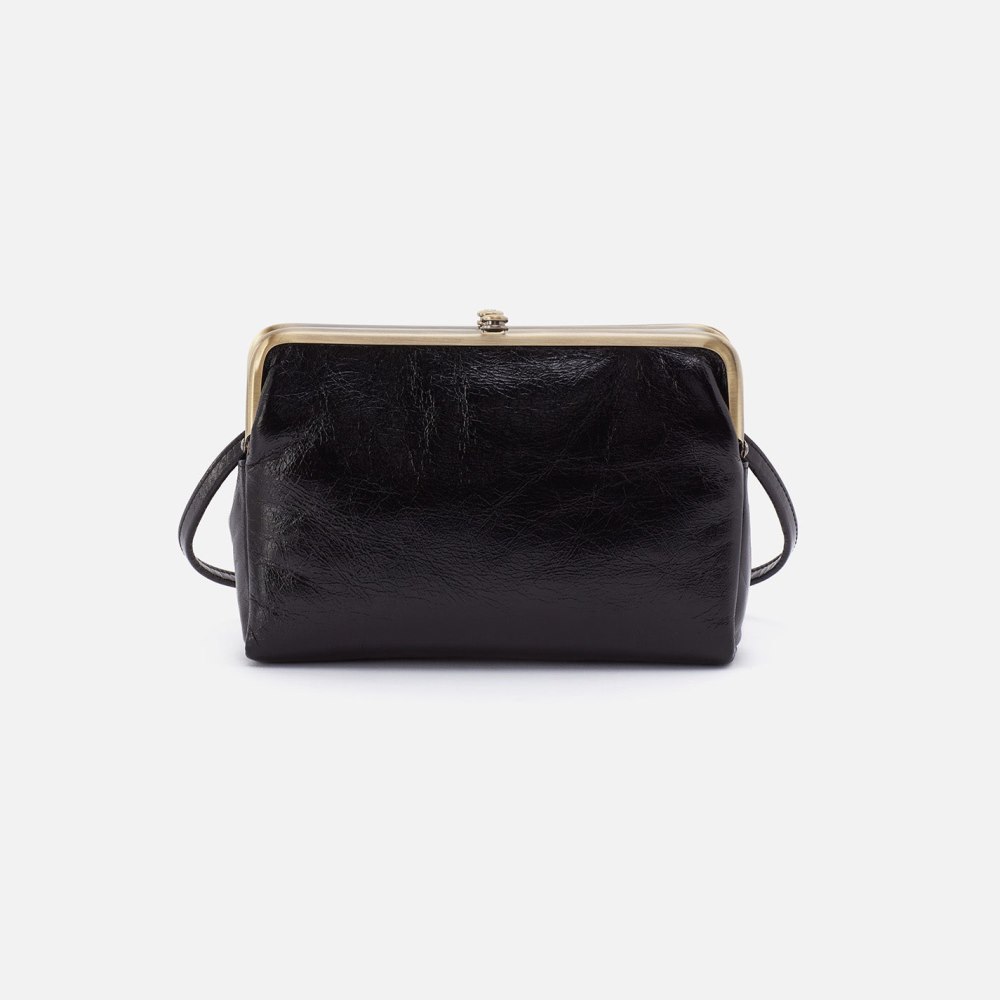 Hobo | Lauren Crossbody in Polished Leather - Black