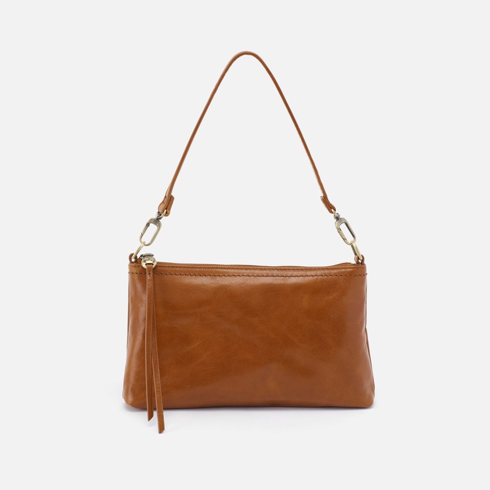 Hobo | Darcy Crossbody in Polished Leather - Truffle