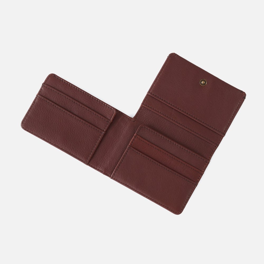 Hobo | Men's Flap Wallet in Silk Napa Leather - Brown