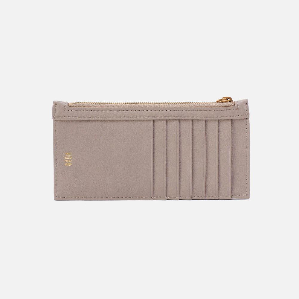 Hobo | Carte Card Case in Pebbled Leather - Taupe