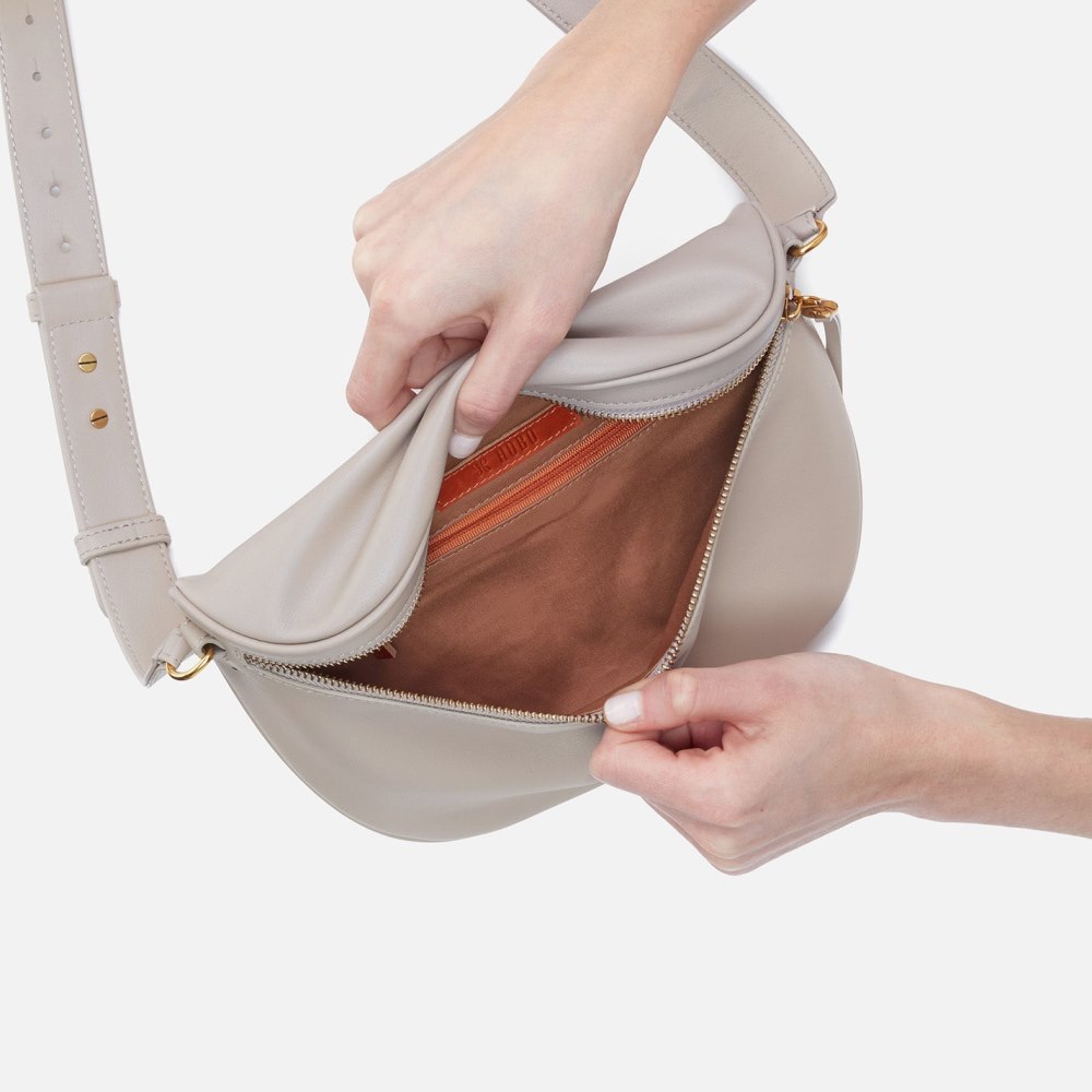 Hobo | Juno Belt Bag in Silk Napa Leather - Warm Grey