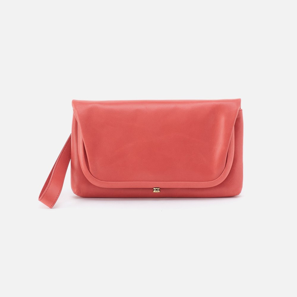 Hobo | Lauren Wristlet in Polished Leather - Cherry Blossom