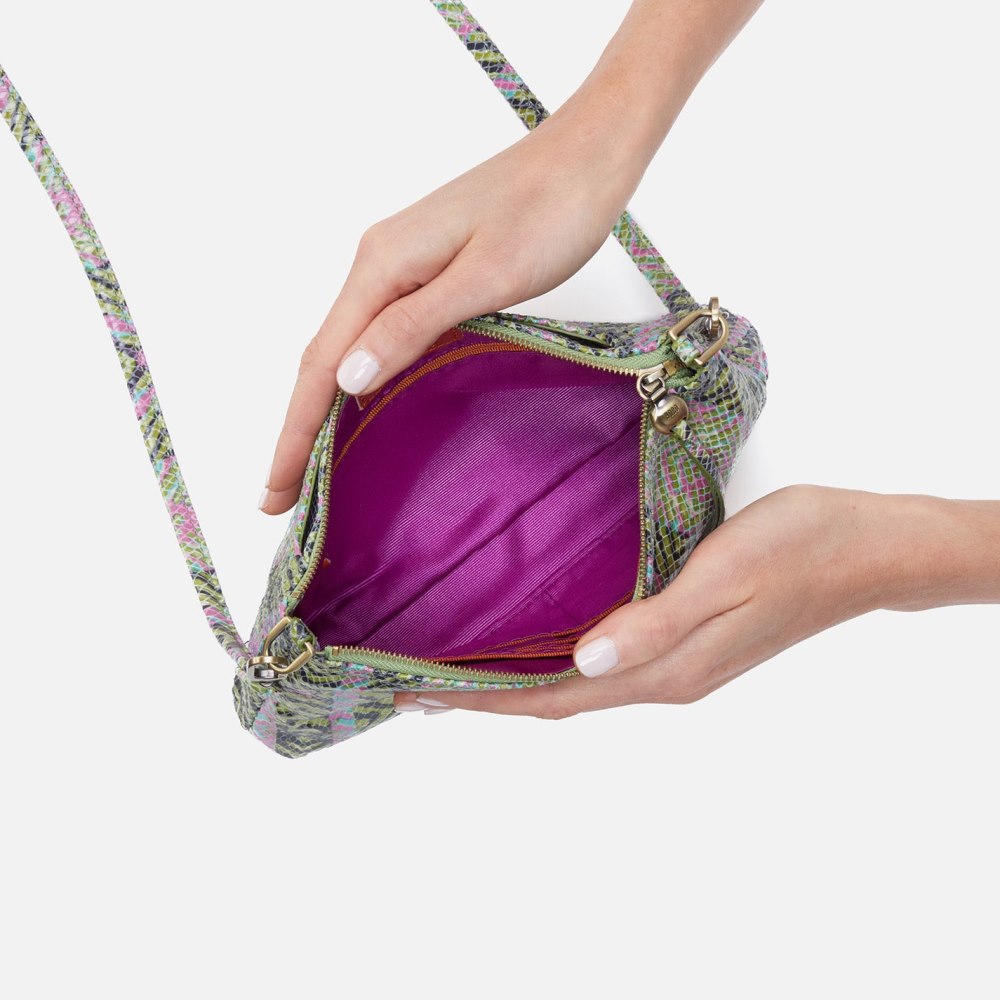 Hobo | Darcy Crossbody in Printed Leather - Geo Diamond Print