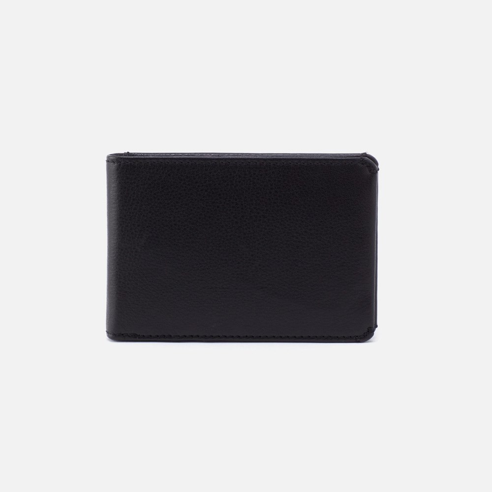 Hobo | Men's Bifold Wallet in Silk Napa Leather - Black - Click Image to Close