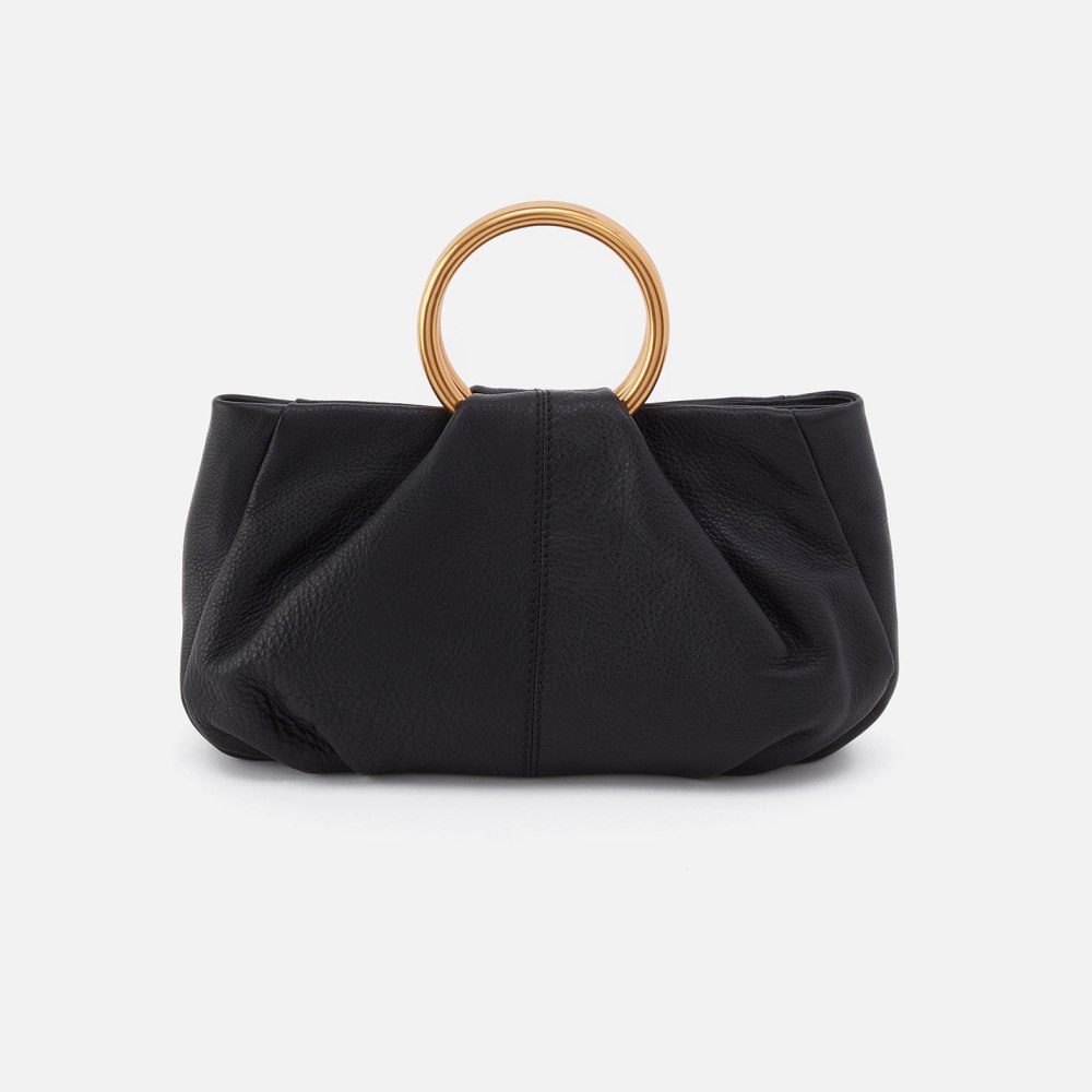 Hobo | Sheila Hard Ring Satchel in Pebbled Leather - Black