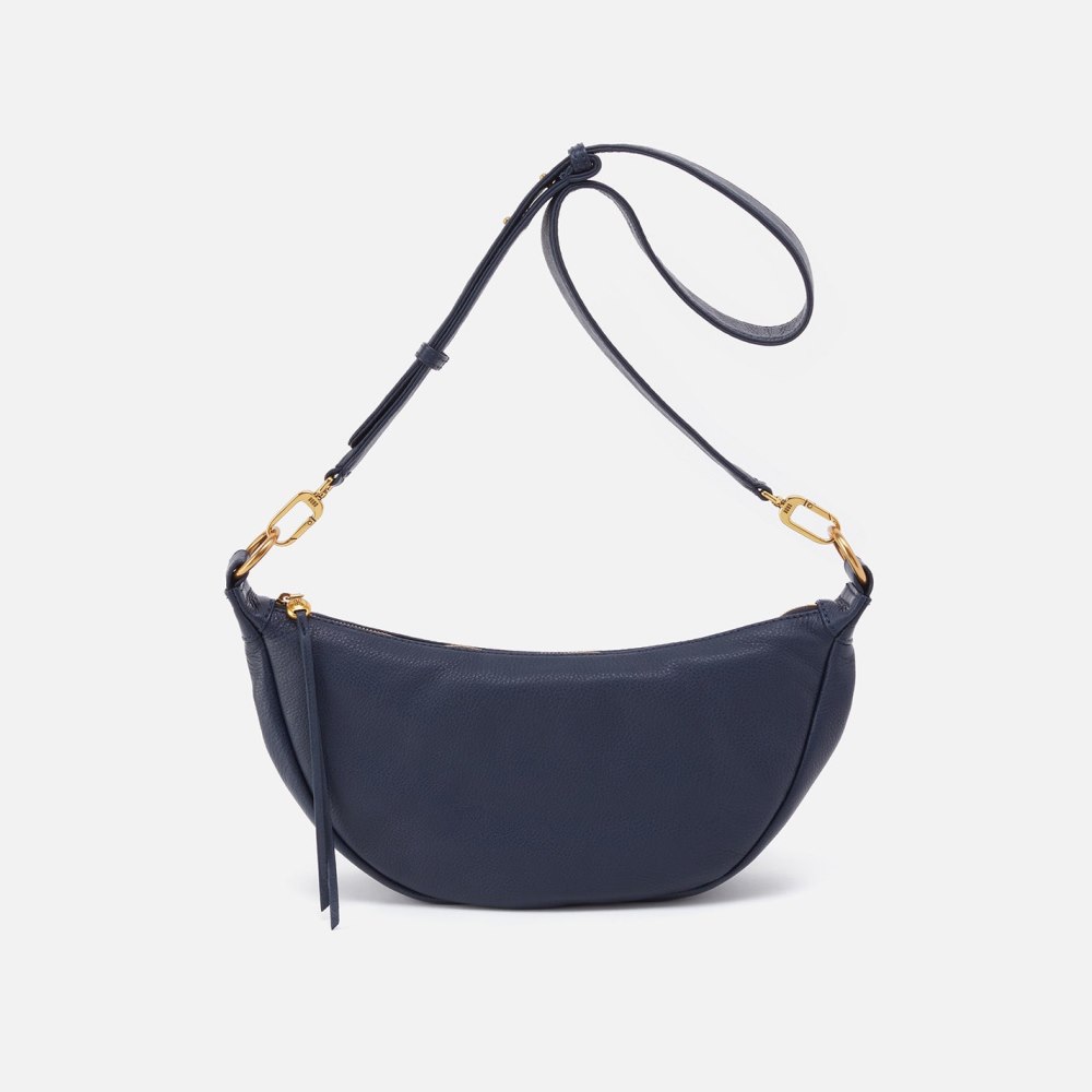 Hobo | Knox Sling in Pebbled Leather - Sapphire - Click Image to Close