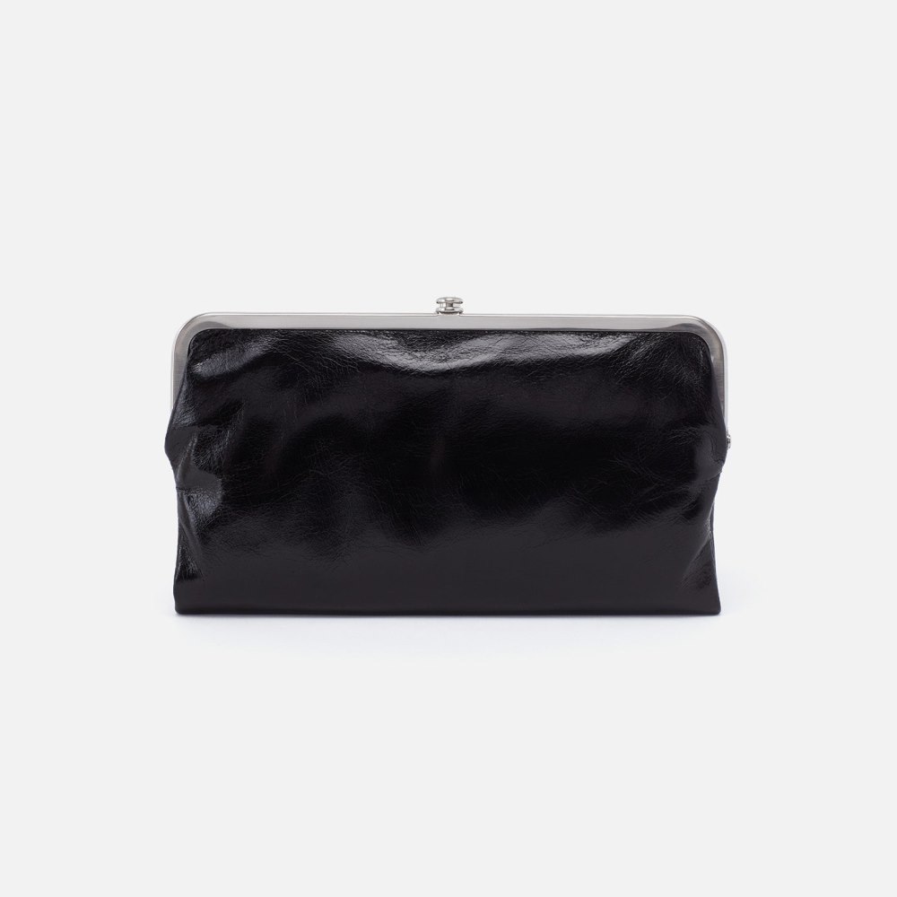 Hobo | Lauren Clutch-Wallet in Polished Leather - Black