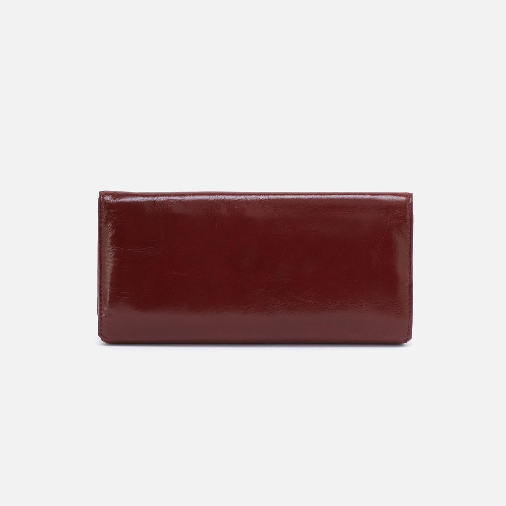 Hobo | Rachel Continental Wallet in Polished Leather - Henna