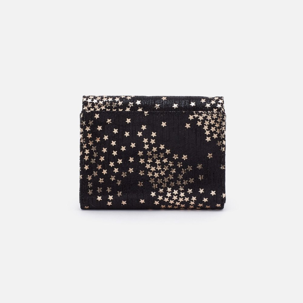 Hobo | Lumen Medium Bifold Compact Wallet in Printed Leather - Shooting Stars