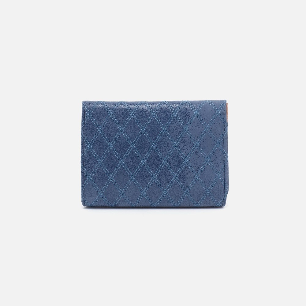 Hobo | Robin Compact Wallet in Buffed Leather - Azure