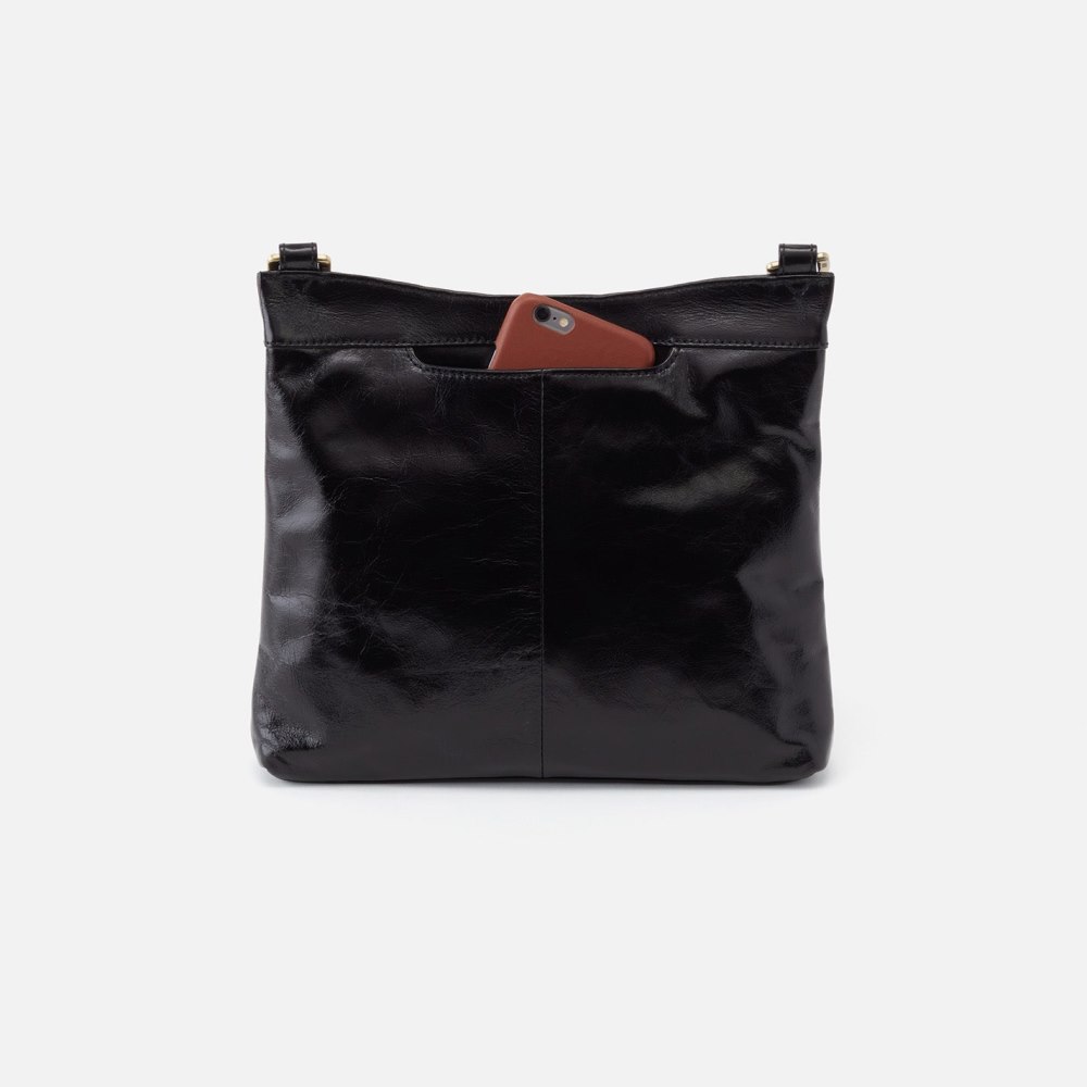 Hobo | Cambel Crossbody in Polished Leather - Black