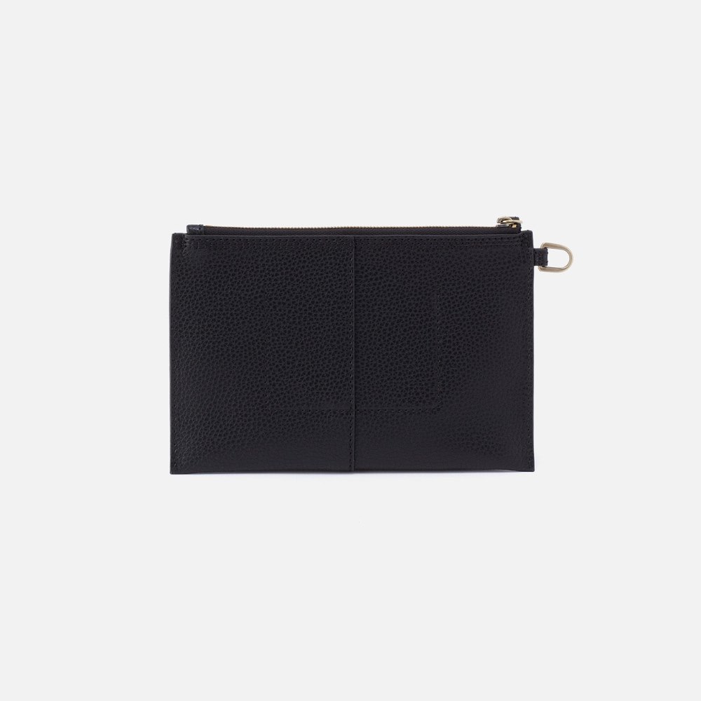 Hobo | Vida Small Pouch in Micro Pebbled Leather - Black