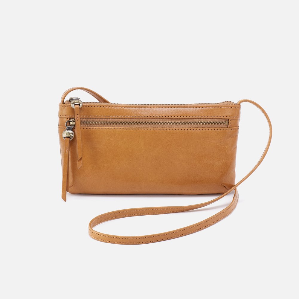 Hobo | Cara Crossbody in Polished Leather - Natural - Click Image to Close