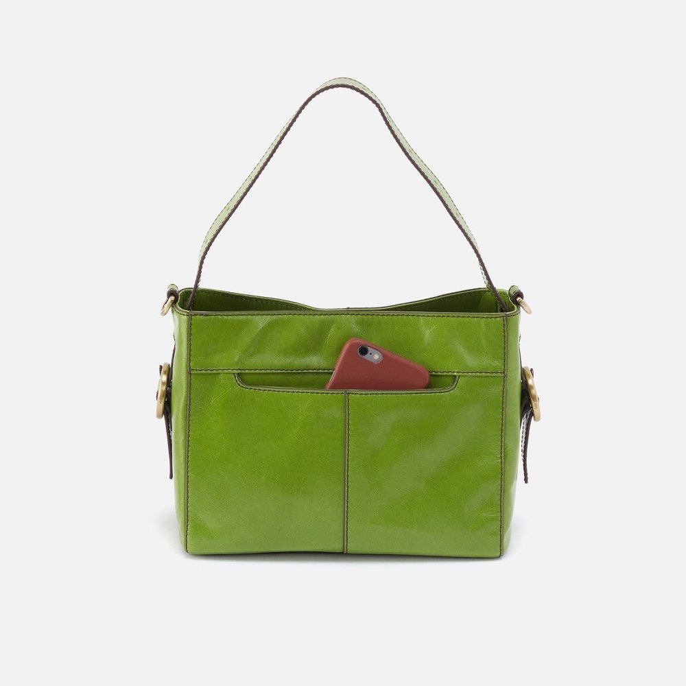 Hobo | Render Small Crossbody in Polished Leather - Garden Green