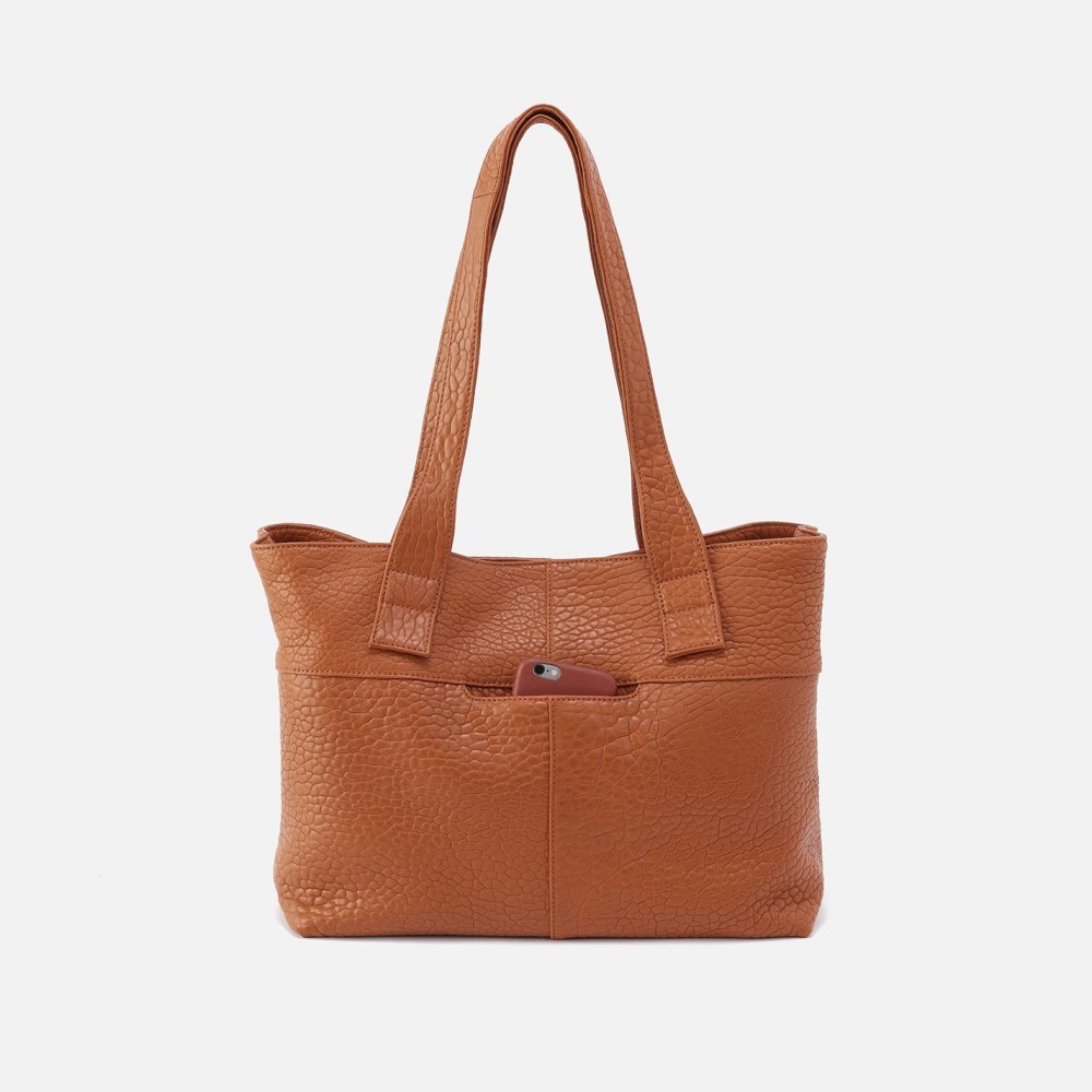 Hobo | Bonita Tote in Bubble Pebbled Leather - Brown