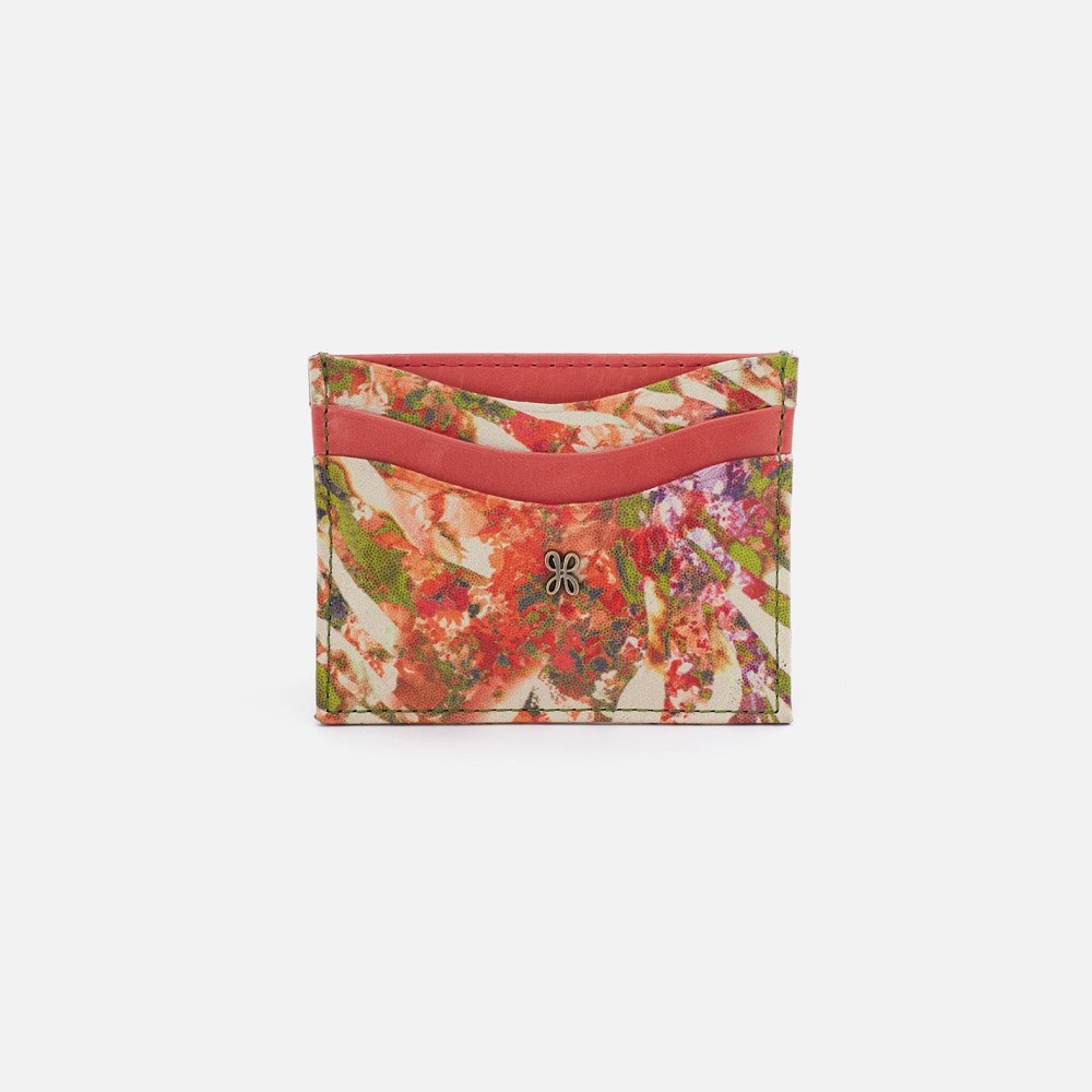 Hobo | Max Card Case in Mixed Leathers - Tropic Print
