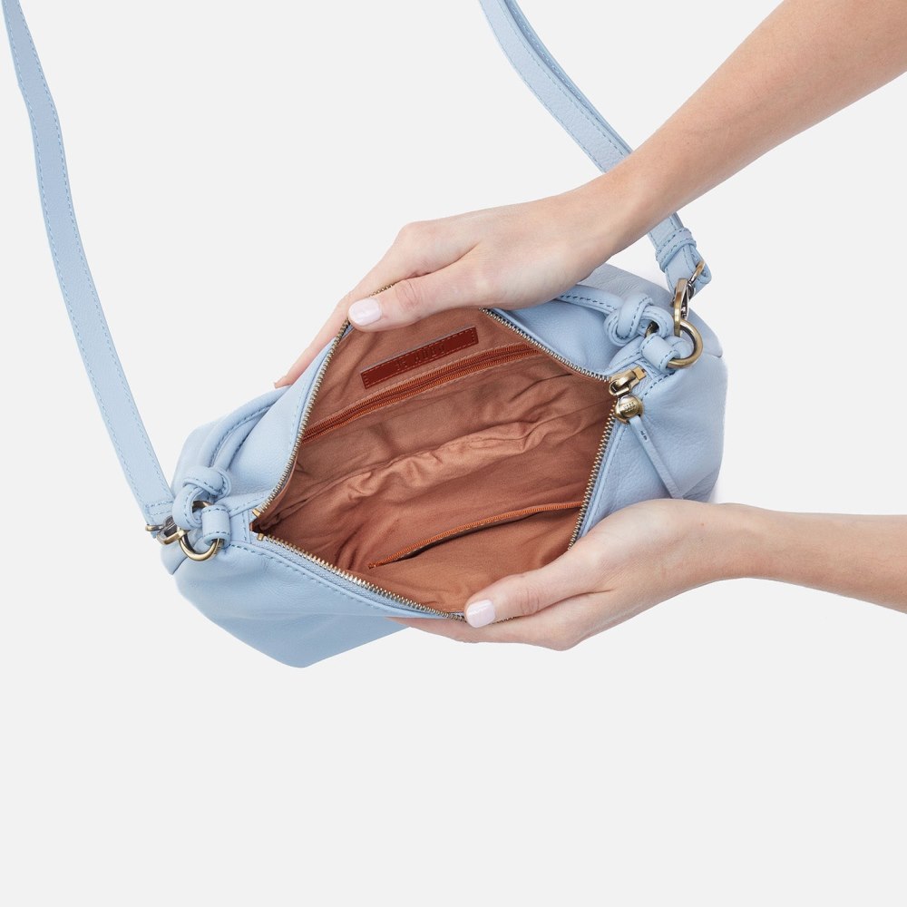 Hobo | Lindley Crossbody in Soft Pebbled Leather - Pale Blue